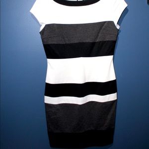 EUC - black white and grey dress